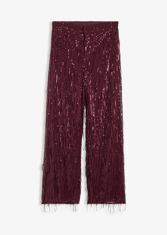 Pantalon à sequins et franges, bonprix