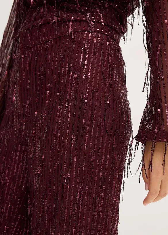 Pantalon à sequins et franges, bonprix