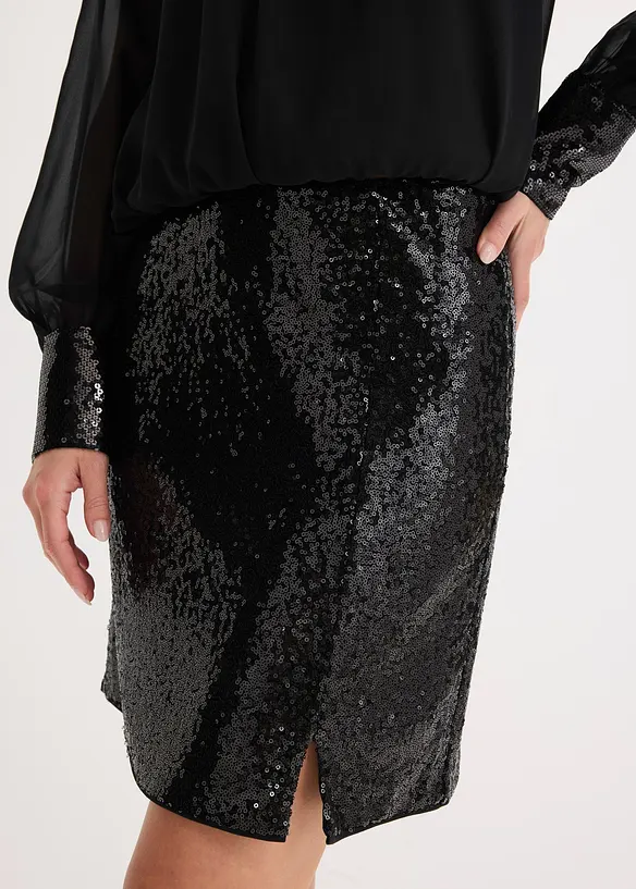 Mini-jupe à sequins, bonprix