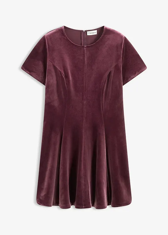 Robe courte en velours doux, bonprix