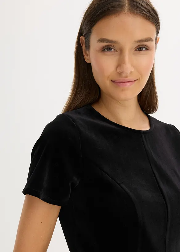 Robe courte en velours doux, bonprix