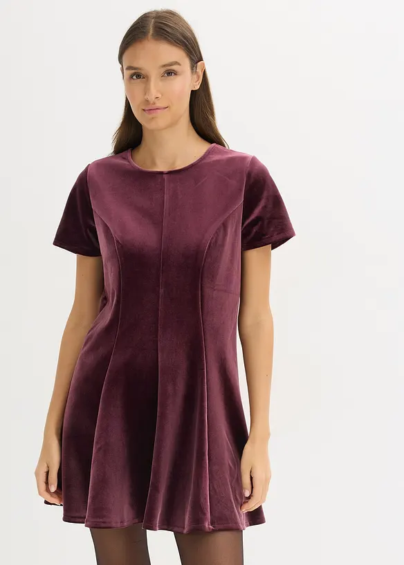 Robe courte en velours doux, bonprix