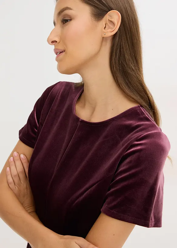Robe courte en velours doux, bonprix