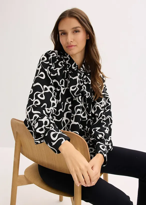 Chemisier à col lavallière, bonprix