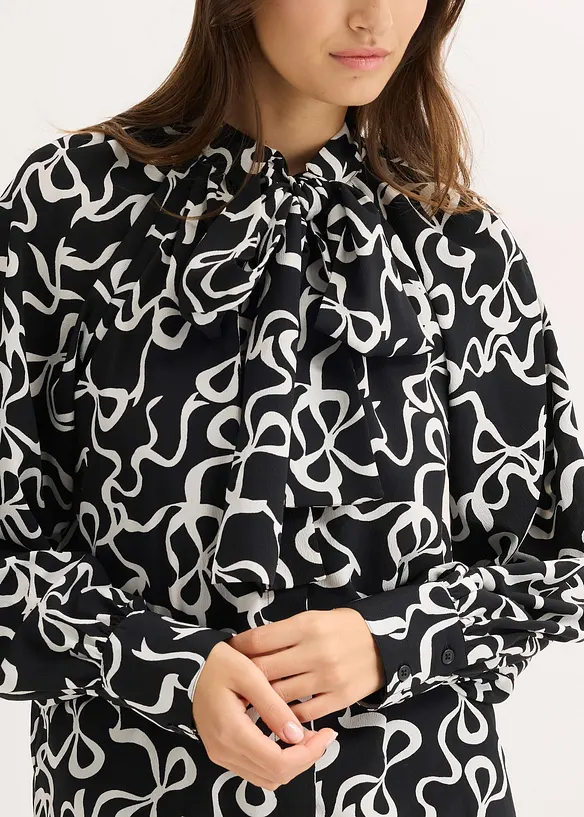 Chemisier à col lavallière, bonprix