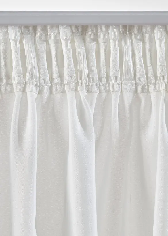 Lot de 2 voilages en polyester recyclé, bonprix