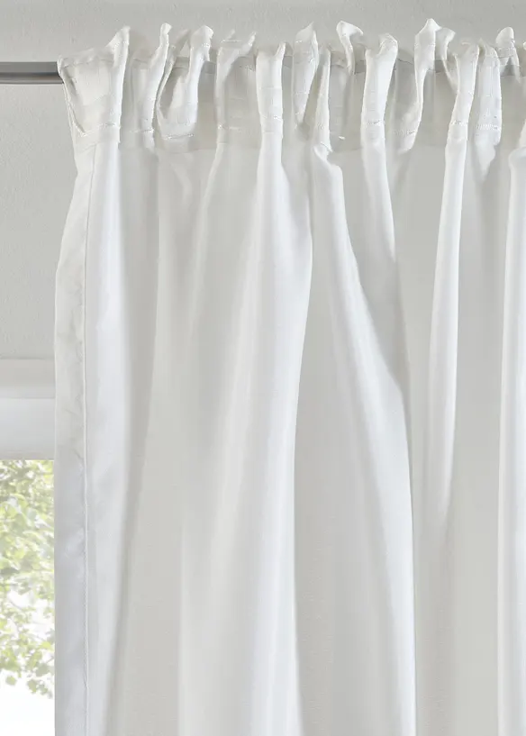 Lot de 2 voilages en polyester recyclé, bonprix