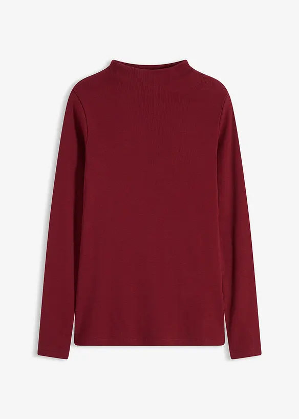 T-shirt manches longues en mati&egrave;re c&ocirc;tel&eacute;e, bonprix