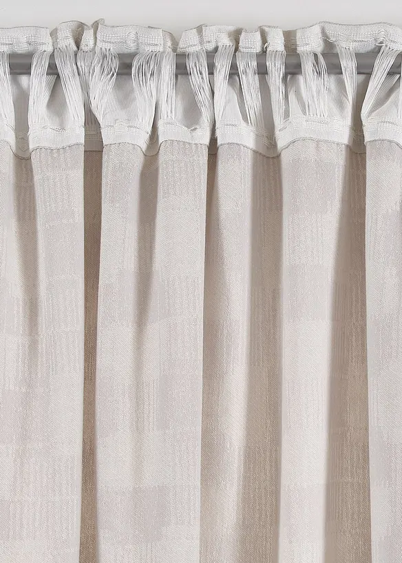 Rideau en coton tissé jacquard (1 pce), bonprix