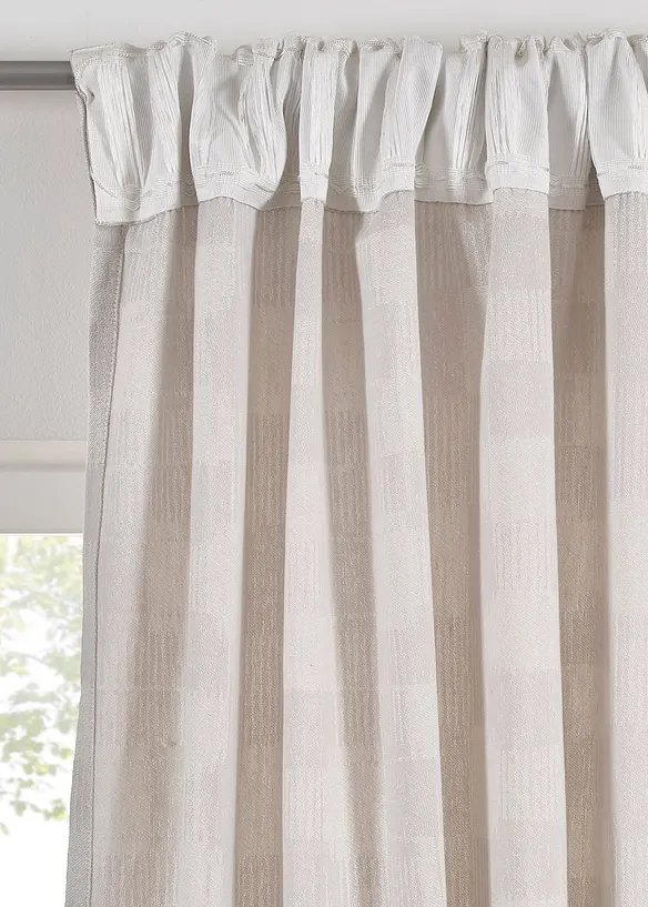 Rideau en coton tissé jacquard (1 pce), bonprix