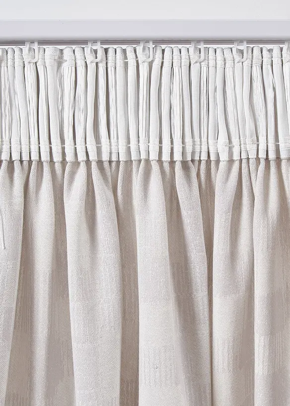 Rideau en coton tissé jacquard (1 pce), bonprix