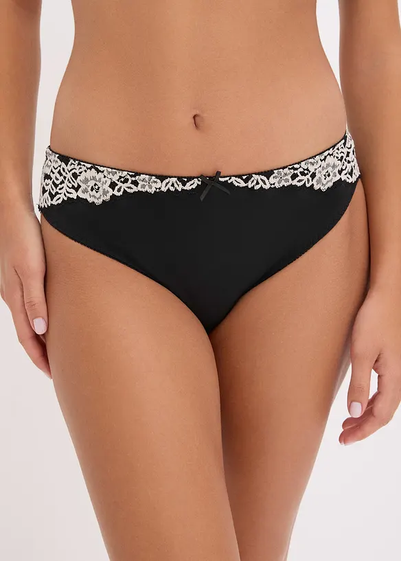 Lot de 2 slips avec dentelle, bonprix