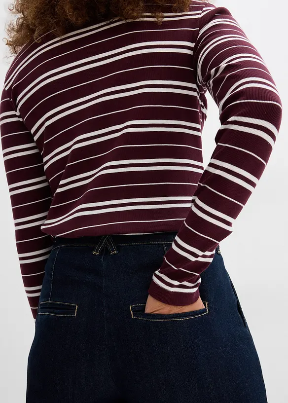 Jean large à taille haute élastiquée, bonprix