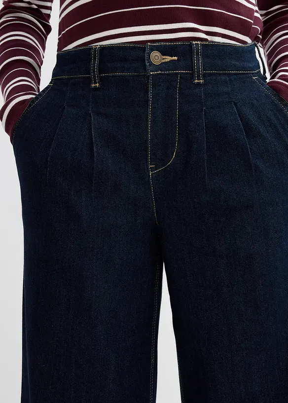 Jean large à taille haute élastiquée, bonprix