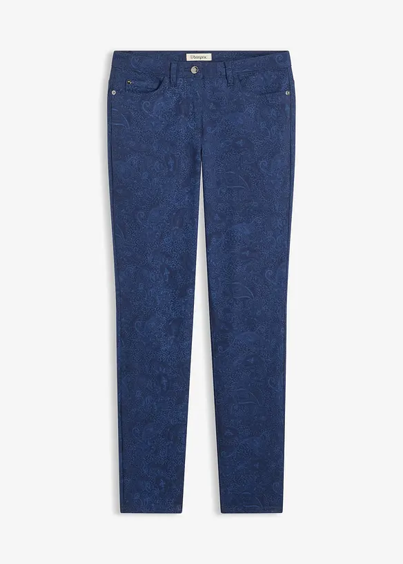 Pantalon en twill à imprimé raffiné, bonprix