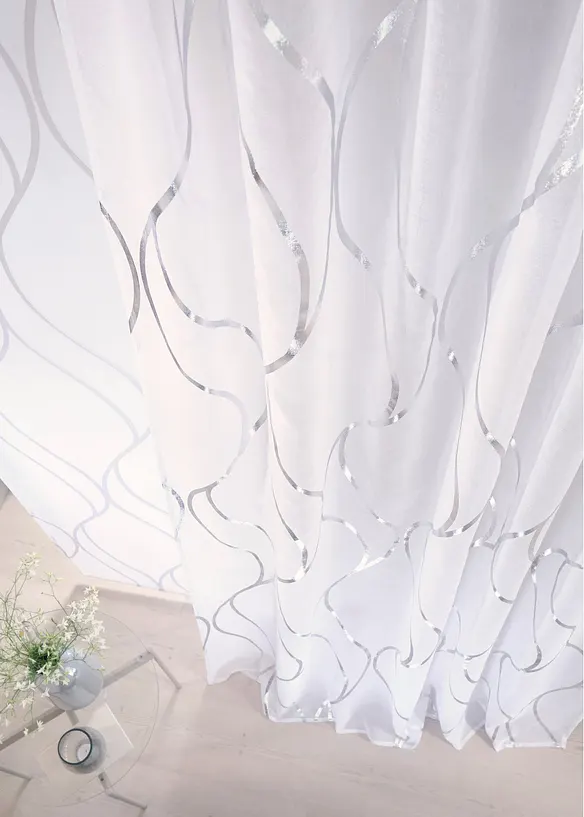 Voilage transparent &agrave; imprim&eacute; brillant (1 pce), bonprix