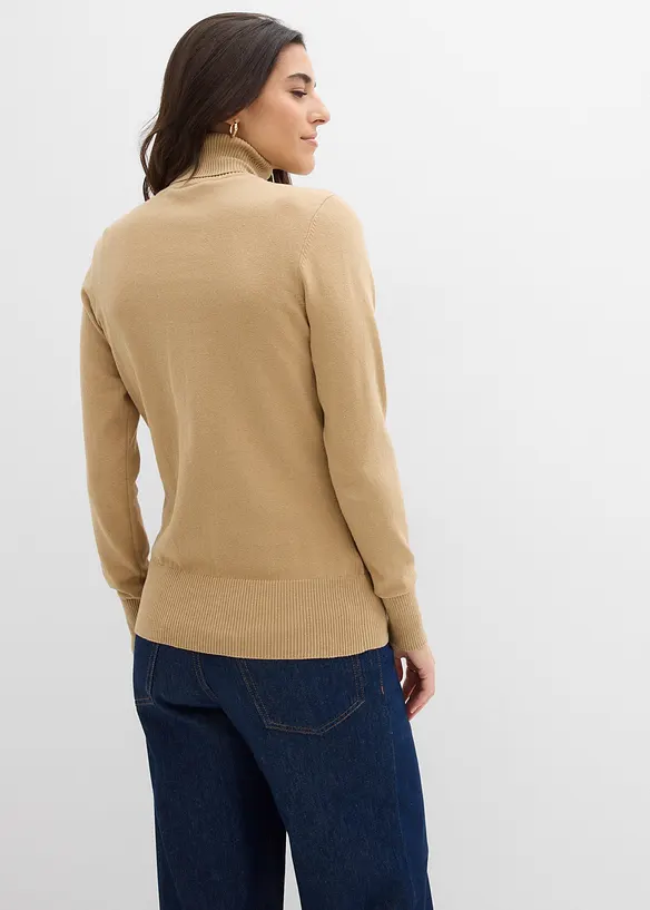 Pull col roulé basique, bonprix