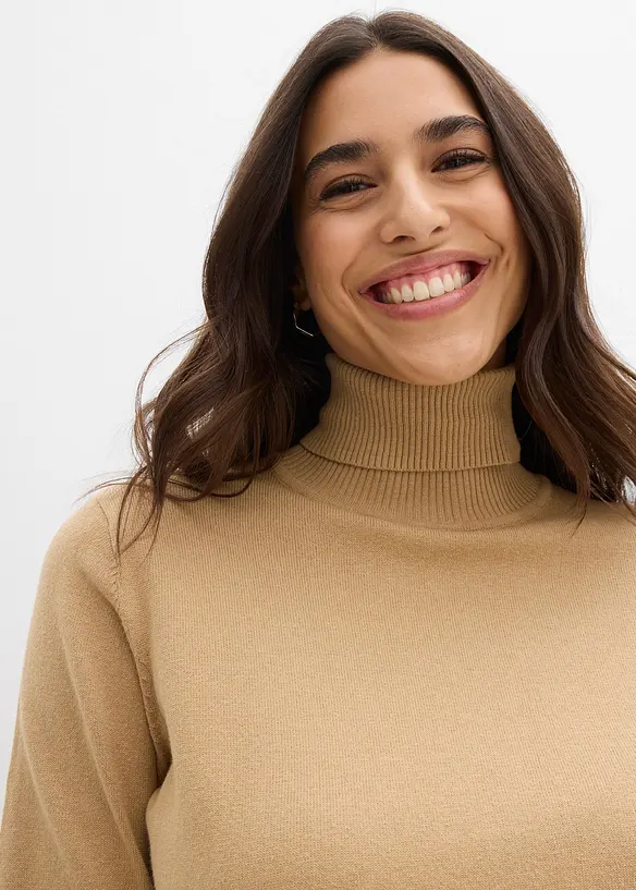 Pull col roulé basique, bonprix