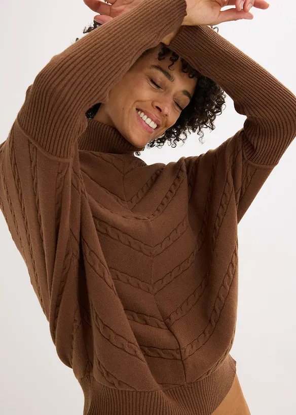 Pull col roulé, bonprix