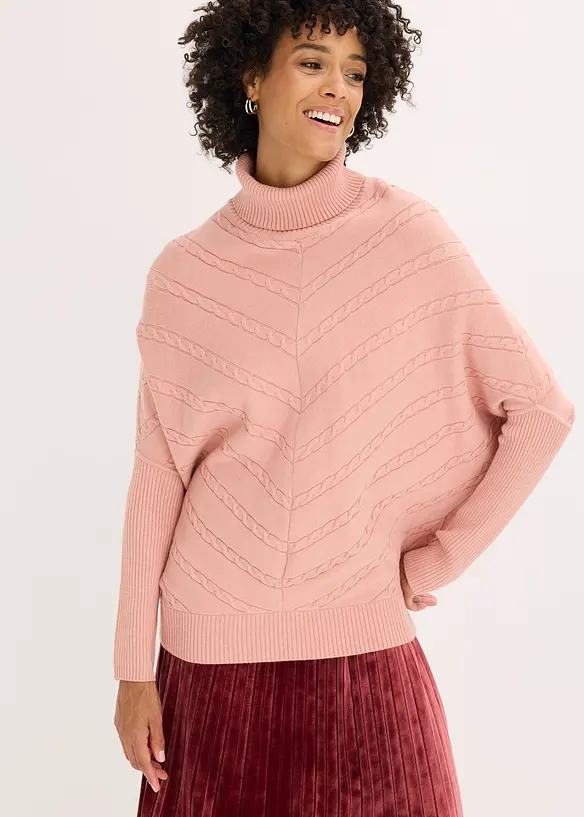 Pull col roul&eacute;, bonprix
