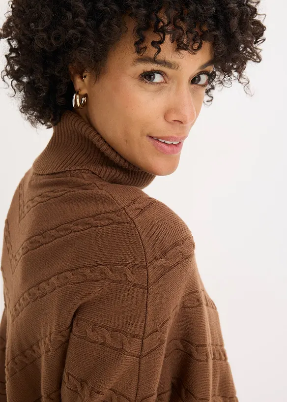 Pull col roulé, bonprix