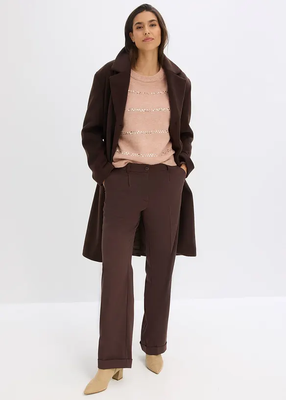 Pull boxy à sequins, bonprix