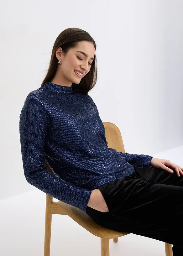 Blouse à sequins, bonprix