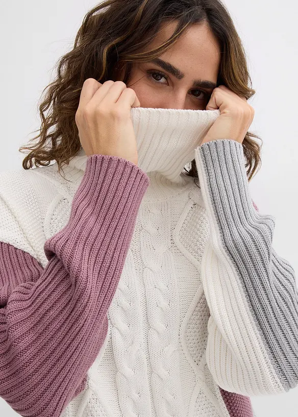 Pull col roulé, bonprix