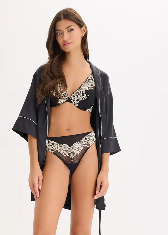 String à dentelle bicolore, bonprix