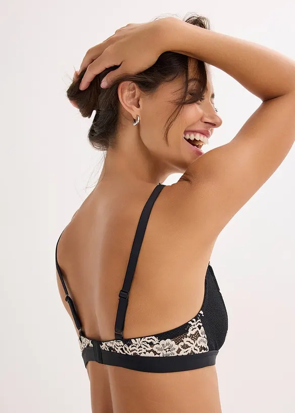 Soutien-gorge bralette à dentelle bicolore, bonprix