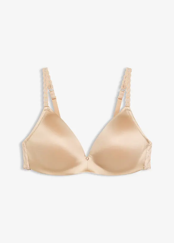 Soutien-gorge à coques sans armatures, broderies, bonprix
