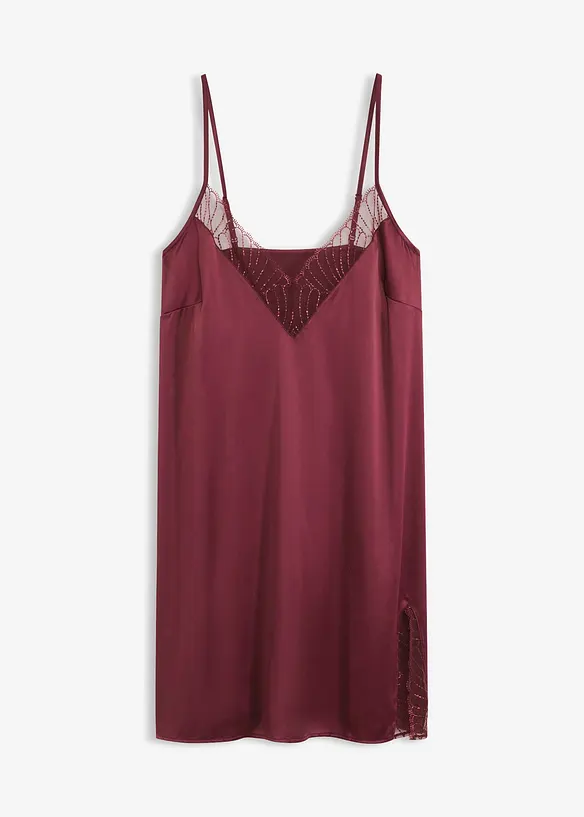 Nuisette en satin avec broderies, bonprix