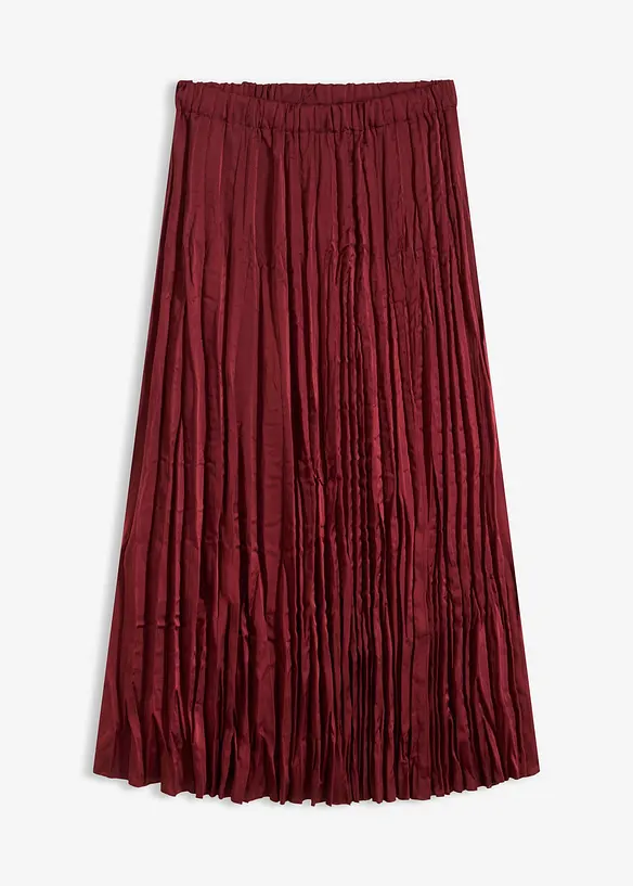 Jupe longue en satin froissé, bonprix