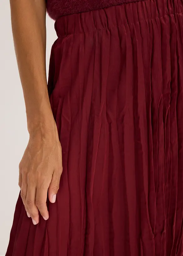 Jupe longue en satin froissé, bonprix
