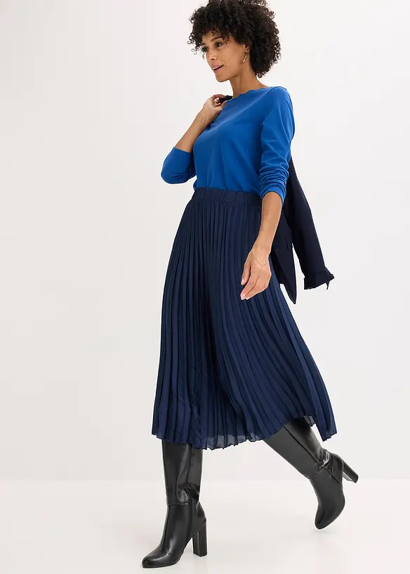 T-shirt en jersey milano &agrave; encolure festonn&eacute;e, bonprix