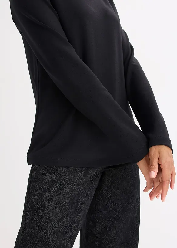 T-shirt en jersey milano à encolure festonnée, bonprix