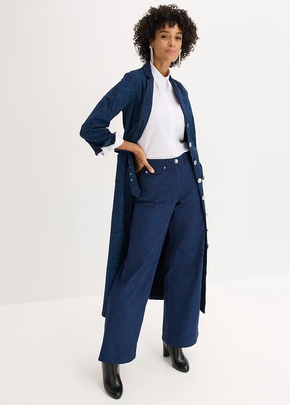 Pantalon large en coton extensible, bonprix