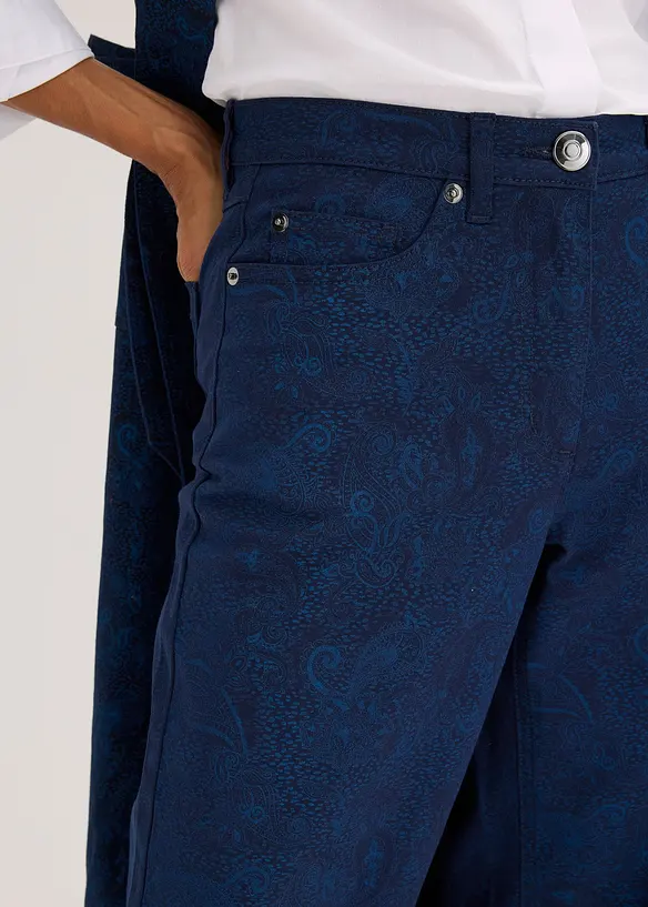 Pantalon large en coton extensible, bonprix