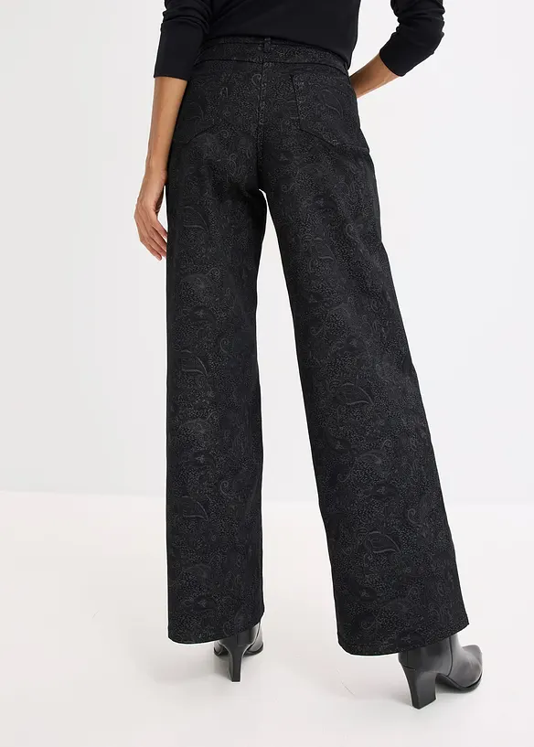Pantalon large en coton extensible, bonprix