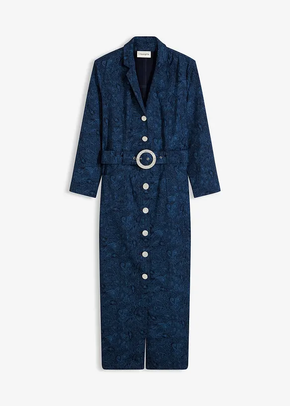 Robe en twill avec ceinture (ens. 2 pces), bonprix