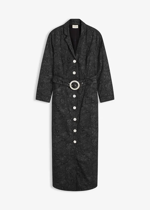 Robe en twill avec ceinture (ens. 2 pces), bonprix