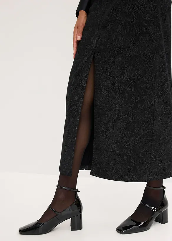 Jupe midi en coton extensible, bonprix