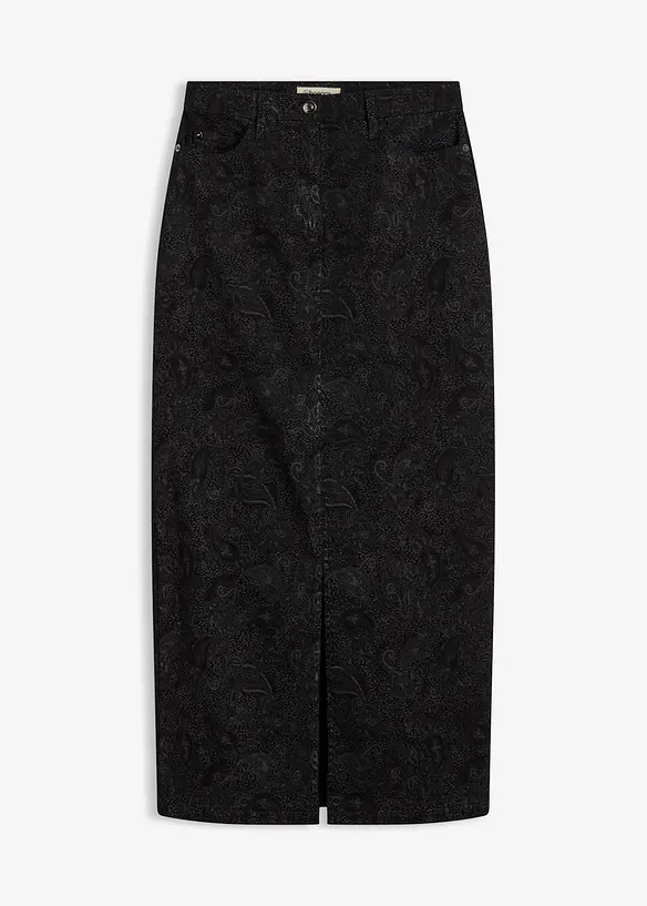 Jupe midi en coton extensible, bonprix