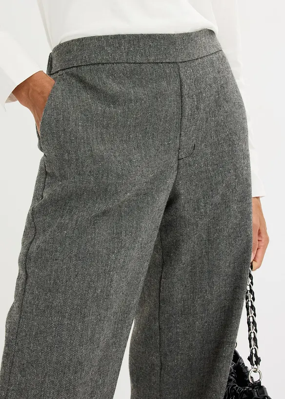 Pantalon bootcut, aspect tweed, bonprix