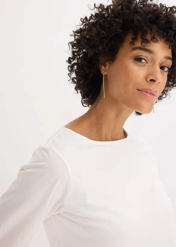 T-shirt à manches longues en popeline, bonprix