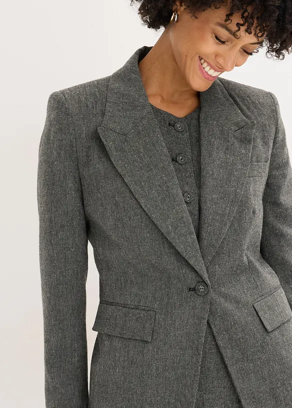 Blazer aspect tweed, bonprix