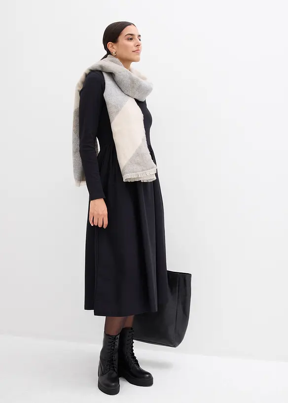 Robe bi-mati&egrave;re 100% coton, bonprix