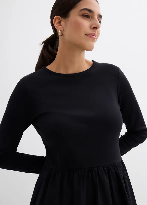 Robe bi-mati&egrave;re 100% coton, bonprix