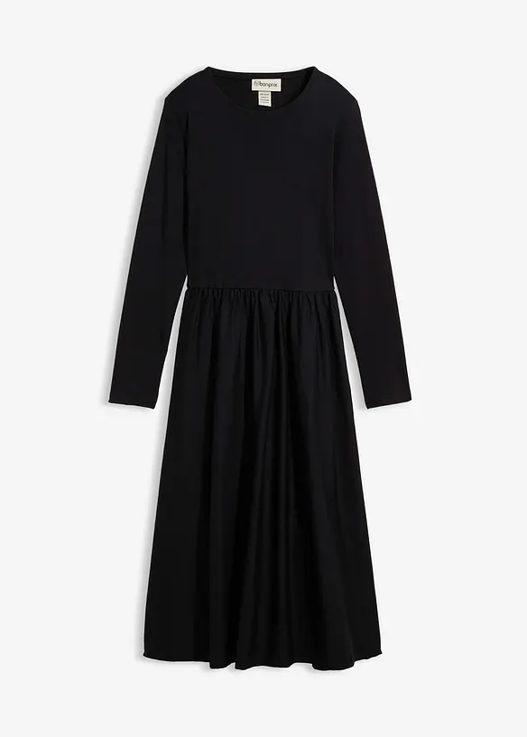 Robe bi-mati&egrave;re 100% coton, bonprix