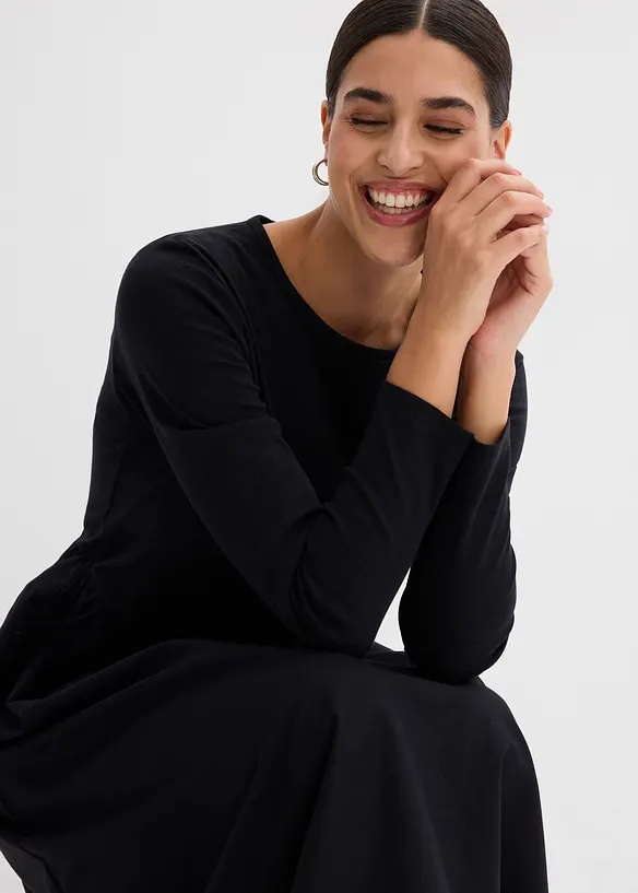 Robe bi-mati&egrave;re 100% coton, bonprix